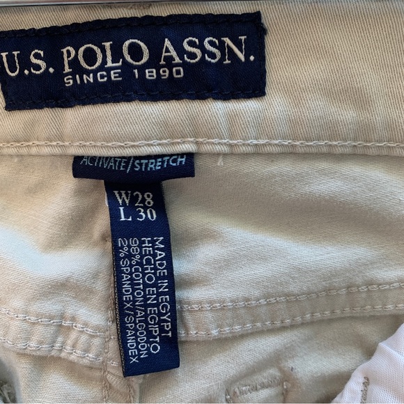NWT US Polo Assn. Slim Straight 5 Pocket Khaki Pants Size W 28 L 30 - Picture 8 of 9
